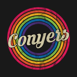 Conyers - Retro Rainbow Faded-Style T-Shirt