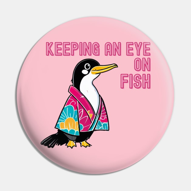 Cormorant Pin by Japanese Fever