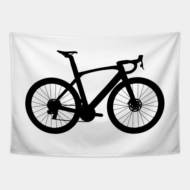 Trek Madone Road Bike Silhouette Tapestry by gktb