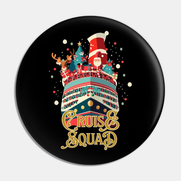 Cruise Squad Christmas Boat Trip Matching Holiday Pajamas Pin by AimArtStudio