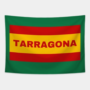 Tarragona City in Spanish Flag Colors Tapestry