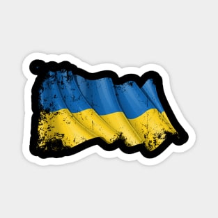 SLAVA UKRAINI GRUNGE FLAG Magnet