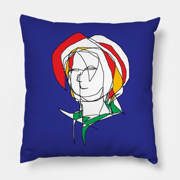 Abstract art faceless face Pillow by Trouvaile Card