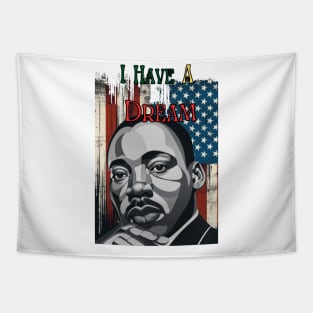 "Dreamscape Harmony: MLK Tribute" - MLK Civil Rights Activist Tapestry