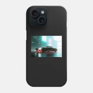 Cyberpunk Mercedes Benz AMG GT in the streets Phone Case