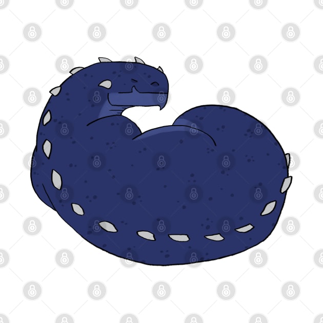 Sleeping Blue Dragon by DoodleArtzz