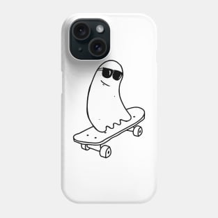 Cool Ghost on Skateboard Funny Skateboarding Gift Phone Case
