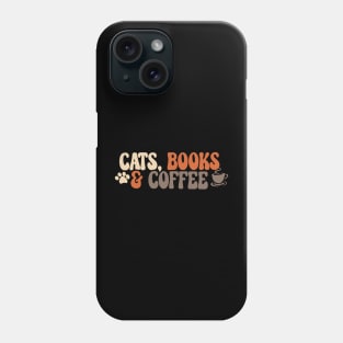 Cats Books Coffee Phone Case