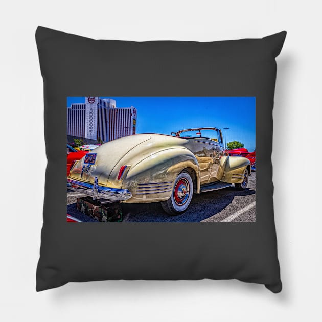 1941 Packard 110 Special Convertible Pillow by Gestalt Imagery