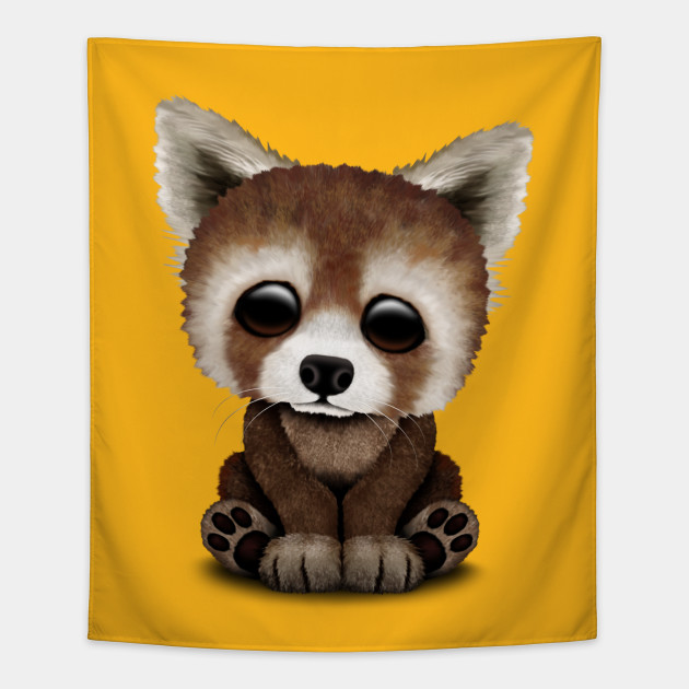 Cute Baby Red Panda Red Panda Tapestry Teepublic