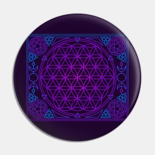 Flower of Life Tapestry Pin