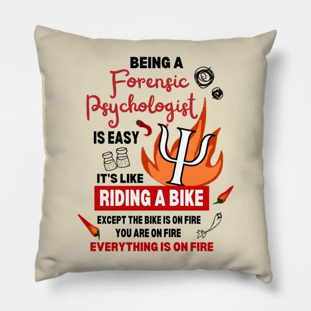 Forensic Psychologist Joke Funny Future Job Pillow by Mochabonk