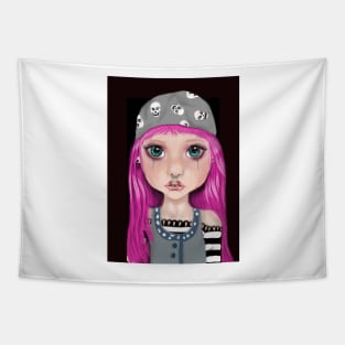 Punk big eyes Tapestry