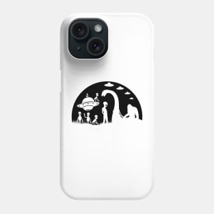 Bigfoot Riding Loch Ness Monster With Aliens Phone Case