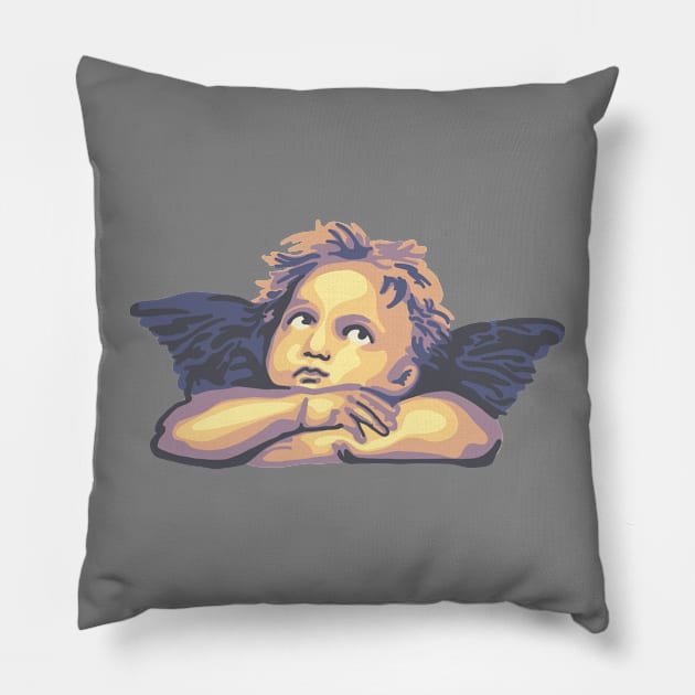 Cherub Pillow by Slightly Unhinged