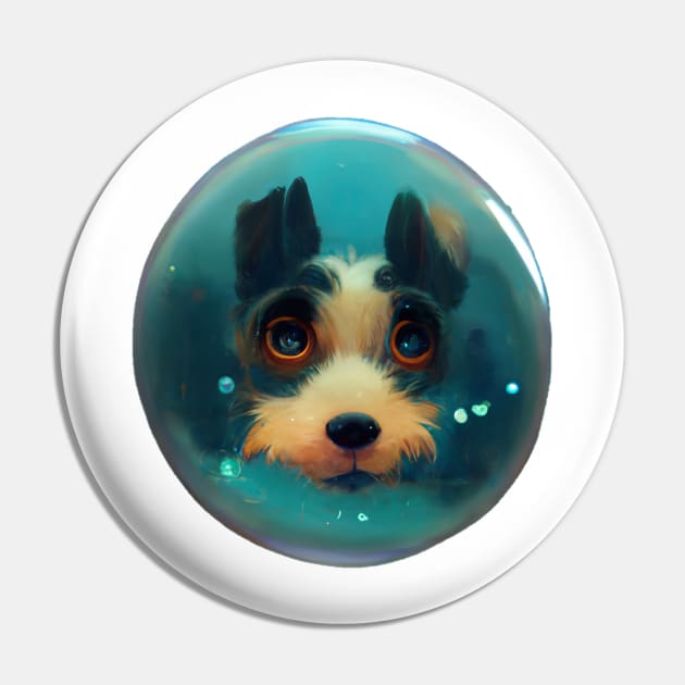 Cute dog in a bubble Pin by Starbuck1992