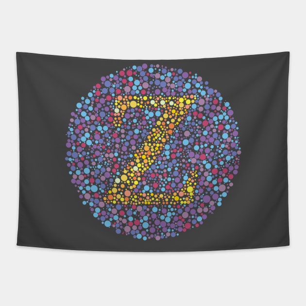 “Z” Ishihara Test Tapestry by CorneaDesigns