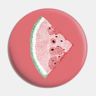 Watermelon Illustration Pin