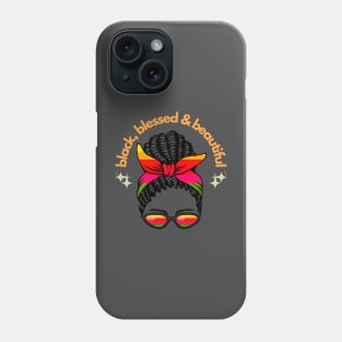 Black Blessed & Beautiful Phone Case