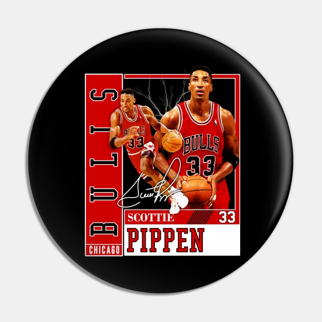 Scottie Pippen Basketball Legend Signature Vintage Retro 80s 90s Bootleg Rap Style Pin by CarDE