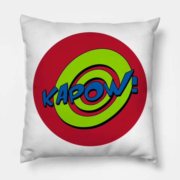 Kapow Comic Book Design Pillow by markmurphycreative