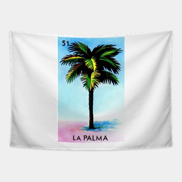 Loteria Mexicana Art - Mexican Lottery Gifts - Mexican Bingo La Palma Tapestry by HispanicStore