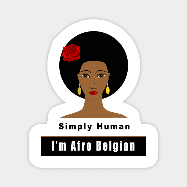 I’m Afro Belgian Magnet by Obehiclothes