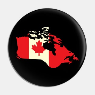 Canadian Flag Map and Leaf Pin