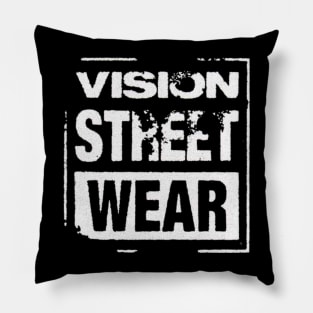 Vision Street Wear Skateboarding Disstresed 1980s Original Aesthetic Tribute 〶 Pillow