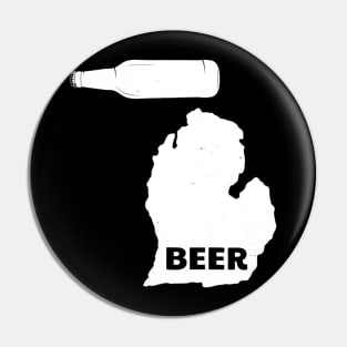 Beer Michigan TShirt State Brewery Brewing Craft Brew Gift Pin