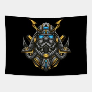 Silver Galaxy Warrior Tapestry