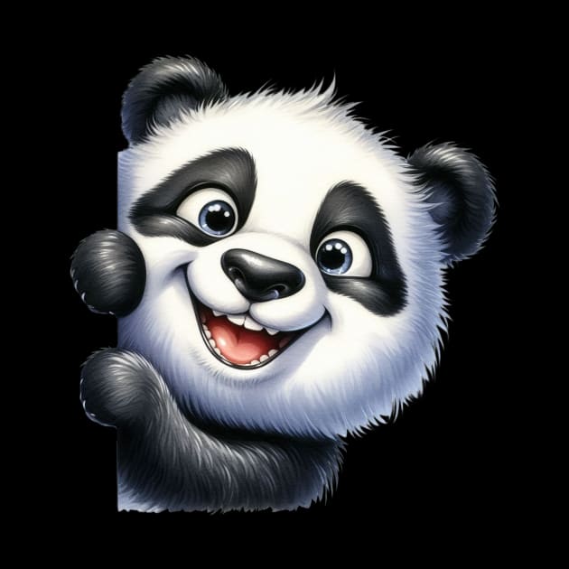 Cute Panda Playing Peek a Boo by 1AlmightySprout