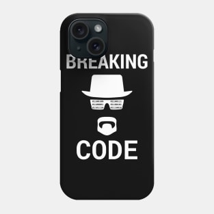 Breaking Code - White Design for Computer Security Hackers Phone Case