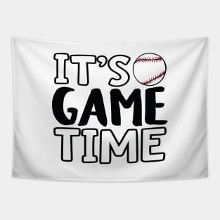 "It's Game Time", Baseball White Tapestry