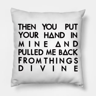 Hand in mine 1 (black) Pillow