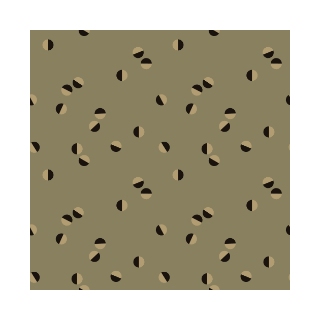 Scattered Dots Minimalist Geometric Pattern - Muted Earthy Olive by Charredsky