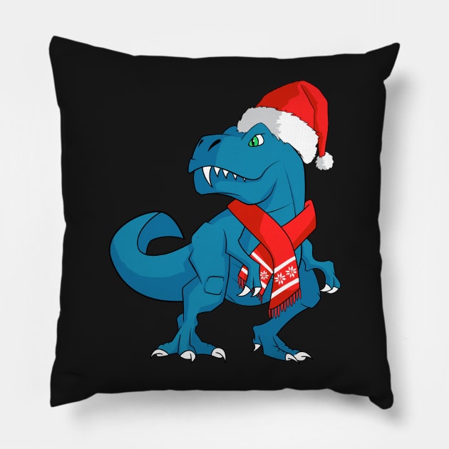 Santa Dinosaur T rex Christmas Gifts Boys Men Xmas product Pillow by theodoros20