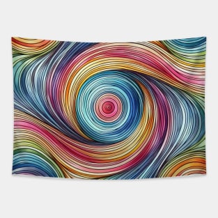Psychedelic looking abstract illustration of Swirls Tapestry