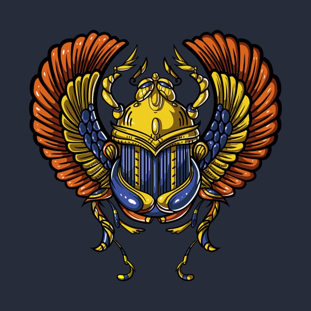 Egyptian Scarab Beetle Symbol by underheaven