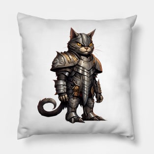 Cat In Armor Pillow