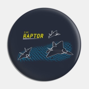 Vintage F-22 Raptor Fighter Jet Pin