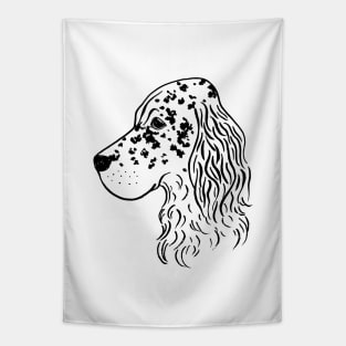 English Setter (Black and White) Tapestry