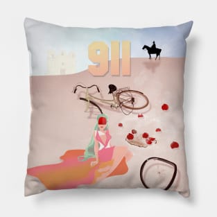 Illusions of the Desert Illustration Pillow