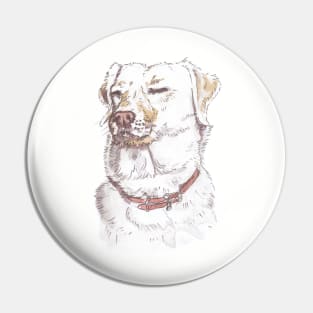 Cute Labrador Puppy Watercolor Pin