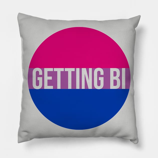 Getting Bi - Bisexual Pride Flag Pillow by ursoleite