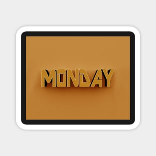 3D Text - Monday Magnet