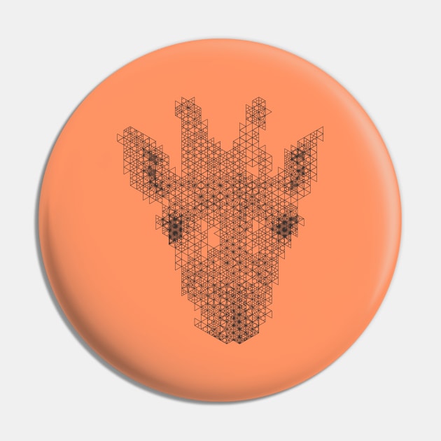 Kumiko Giraffe Animal Portrait Pin by shultcreative