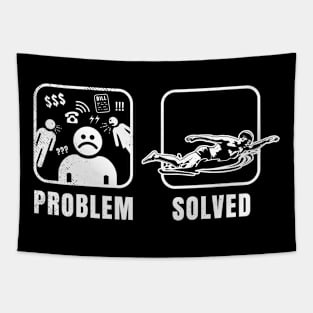 Swimming funny problem theme sarcastic Tapestry