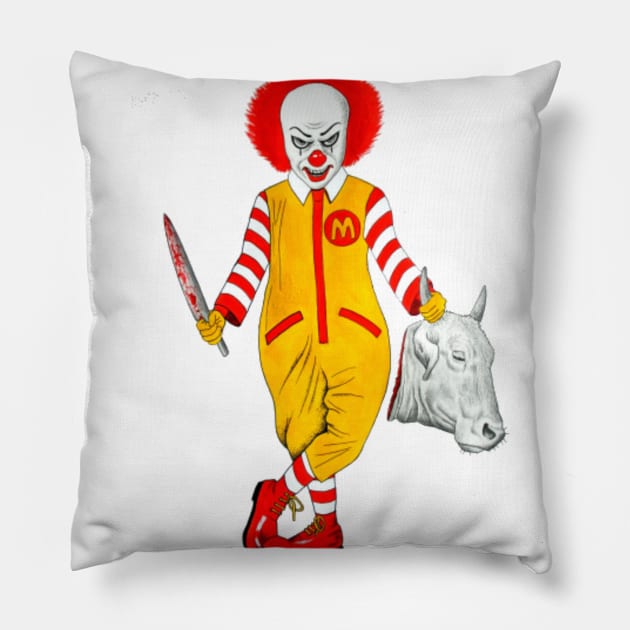 But its HAPPY MEAT! Pillow by JoFrederiks