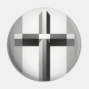 Grey cross Pin